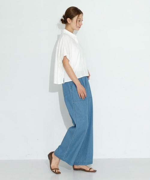Sonny Label / サニーレーベル シャツ・ブラウス | リネン混クロップドドルマンシャツ | 詳細7