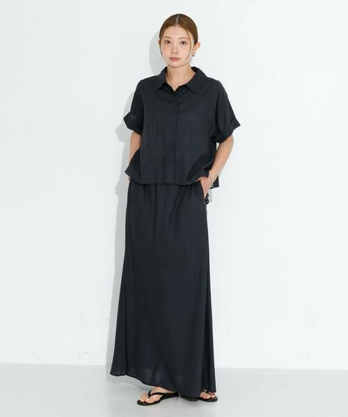 Sonny Label / サニーレーベル シャツ・ブラウス | リネン混クロップドドルマンシャツ | 詳細14