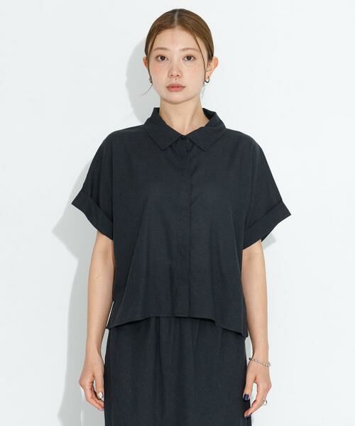 Sonny Label / サニーレーベル シャツ・ブラウス | リネン混クロップドドルマンシャツ | 詳細17