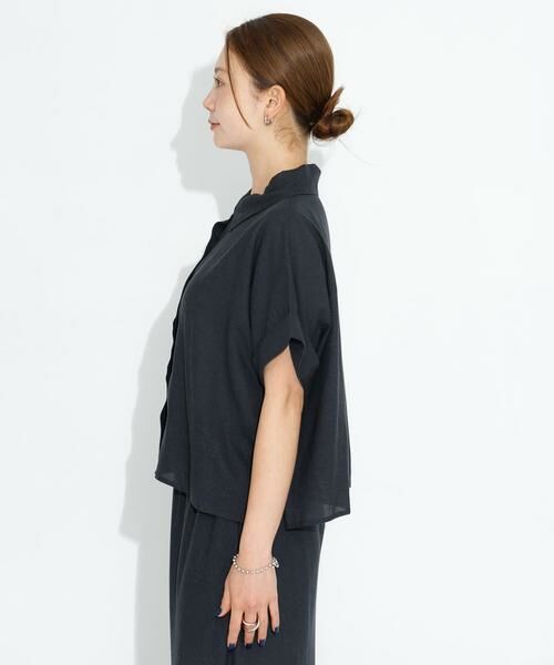 Sonny Label / サニーレーベル シャツ・ブラウス | リネン混クロップドドルマンシャツ | 詳細18