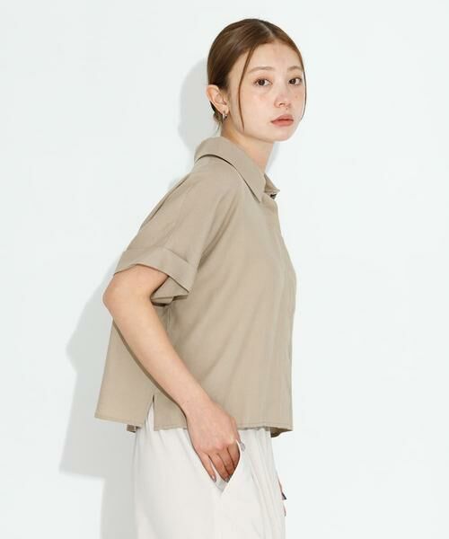 Sonny Label / サニーレーベル シャツ・ブラウス | リネン混クロップドドルマンシャツ | 詳細29