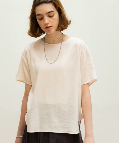 Sonny Label / サニーレーベル シャツ・ブラウス | リネン混クルーネックブラウスTシャツ | 詳細1