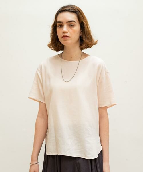 Sonny Label / サニーレーベル シャツ・ブラウス | リネン混クルーネックブラウスTシャツ | 詳細2