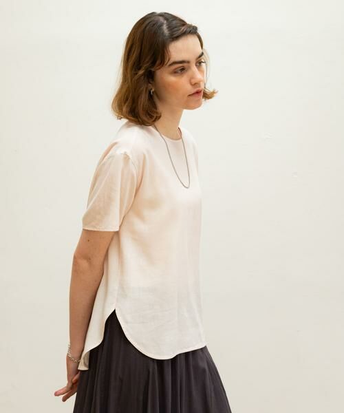 Sonny Label / サニーレーベル シャツ・ブラウス | リネン混クルーネックブラウスTシャツ | 詳細3