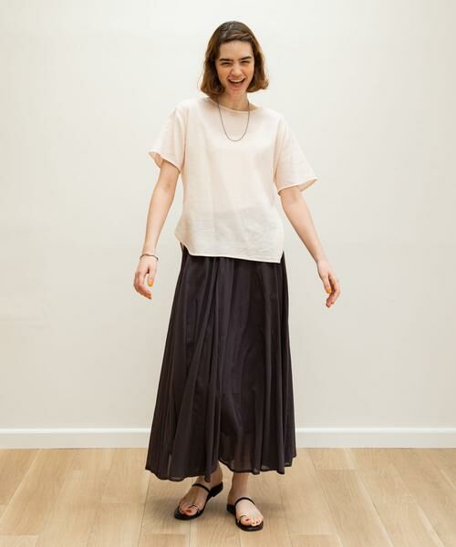 Sonny Label / サニーレーベル シャツ・ブラウス | リネン混クルーネックブラウスTシャツ | 詳細6