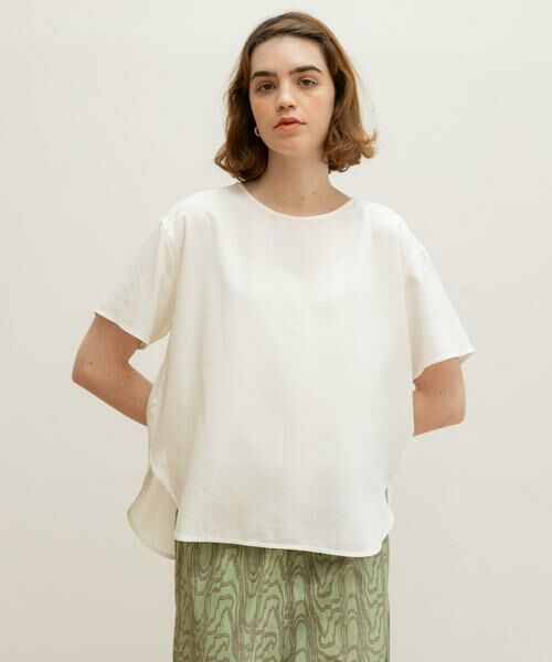 Sonny Label / サニーレーベル シャツ・ブラウス | リネン混クルーネックブラウスTシャツ | 詳細12
