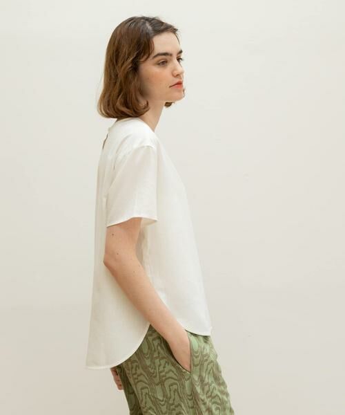 Sonny Label / サニーレーベル シャツ・ブラウス | リネン混クルーネックブラウスTシャツ | 詳細14