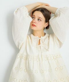 Sonny Label / サニーレーベル シャツ・ブラウス | コットンシフリーペプラムガウンブラウス