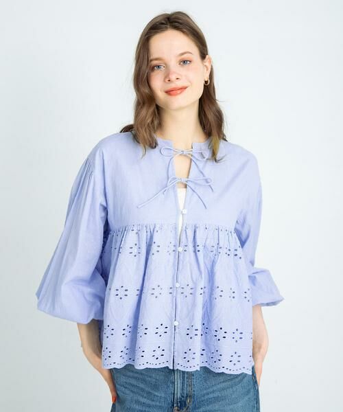 Sonny Label / サニーレーベル シャツ・ブラウス | コットンシフリーペプラムガウンブラウス | 詳細2