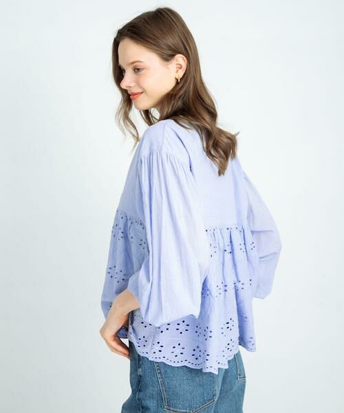 Sonny Label / サニーレーベル シャツ・ブラウス | コットンシフリーペプラムガウンブラウス | 詳細3