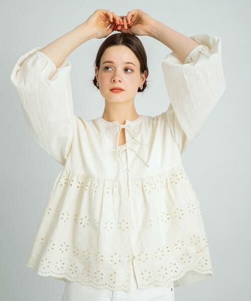 Sonny Label / サニーレーベル シャツ・ブラウス | コットンシフリーペプラムガウンブラウス | 詳細10
