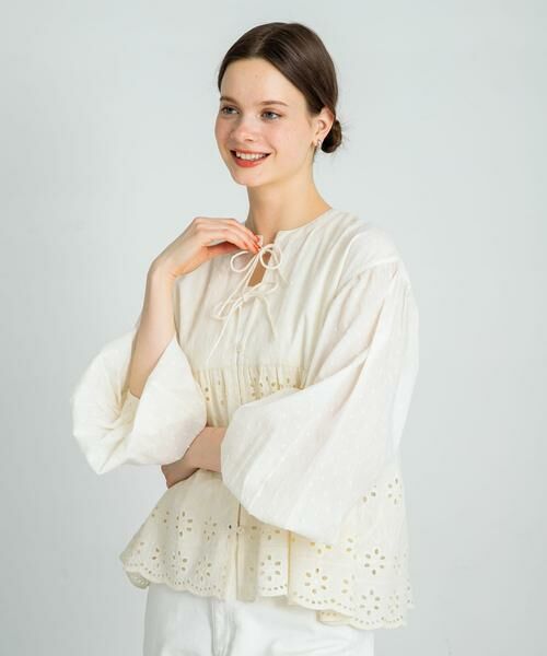 Sonny Label / サニーレーベル シャツ・ブラウス | コットンシフリーペプラムガウンブラウス | 詳細11