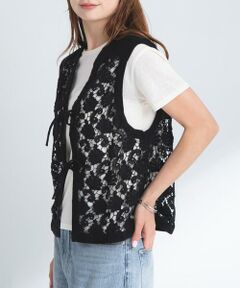 Sonny Label / サニーレーベル ベスト | ボタニカルモチーフレースベスト