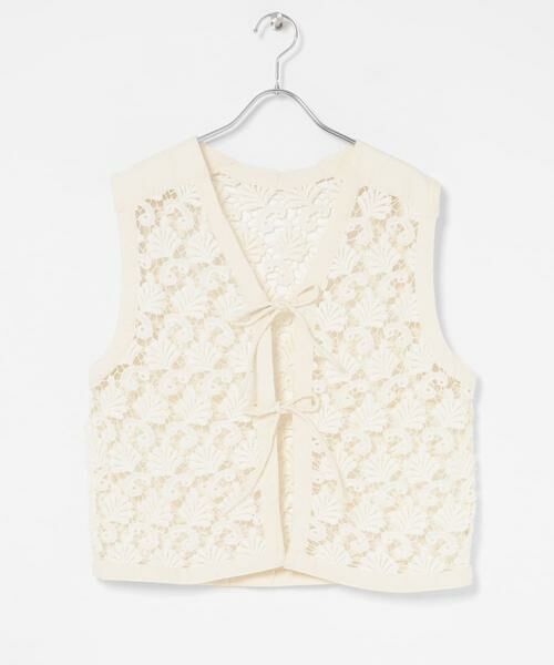 Sonny Label / サニーレーベル ベスト | ボタニカルモチーフレースベスト | 詳細6