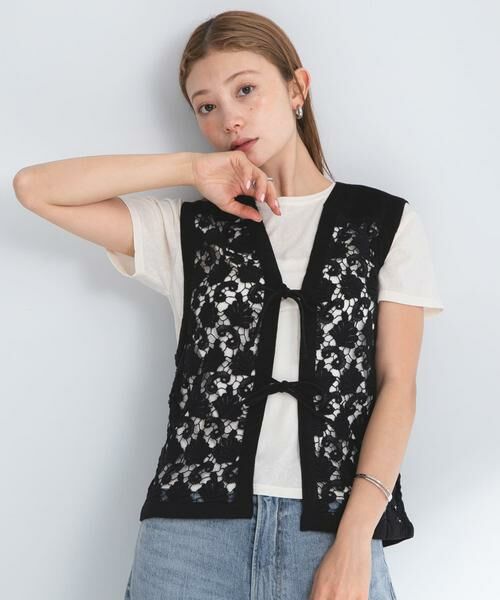Sonny Label / サニーレーベル ベスト | ボタニカルモチーフレースベスト | 詳細12