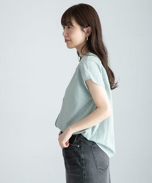 Sonny Label / サニーレーベル シャツ・ブラウス | 『WEB限定』バンドカラーコットンレースシャツ | 詳細3