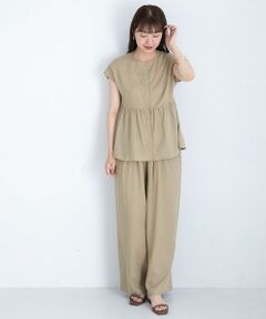 Sonny Label / サニーレーベル ワンピース | 『WEB/一部店舗限定』リネン混ペプラムセットアップ