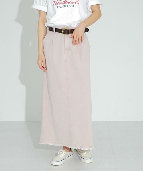 Sonny Label/サニーレーベル コットンツイルタックナロースカート ピンク 38 Sonny Label/サニーレーベル コットンツイルタックナロースカート ピンク 38