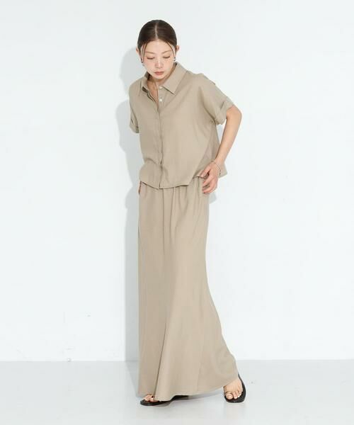 Sonny Label / サニーレーベル スカート | リネン混セミマーメイドスカート | 詳細20