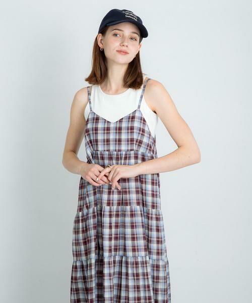 Sonny Label / サニーレーベル ワンピース | 『UR TECH』チェックティアードキャミワンピース | 詳細1