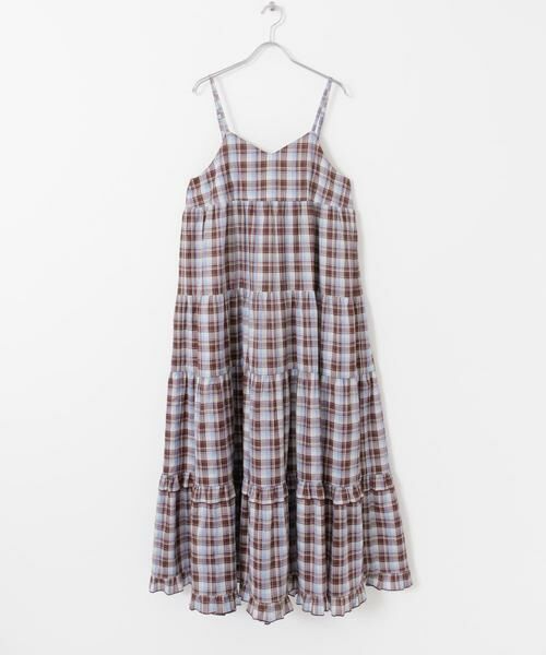 Sonny Label / サニーレーベル ワンピース | 『UR TECH』チェックティアードキャミワンピース | 詳細8