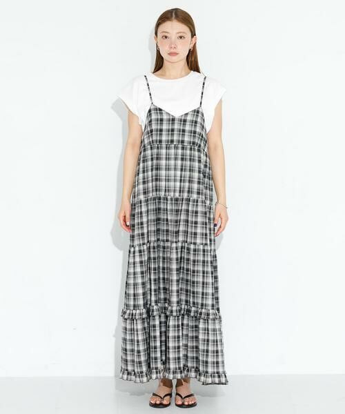 Sonny Label / サニーレーベル ワンピース | 『UR TECH』チェックティアードキャミワンピース | 詳細22