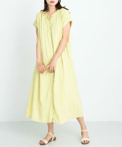 Sonny Label / サニーレーベル ワンピース | コットンストライプドビーギャザーワンピース