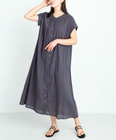 Sonny Label / サニーレーベル ワンピース | コットンストライプドビーギャザーワンピース