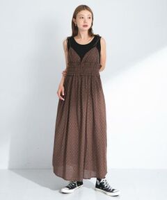 Sonny Label / サニーレーベル ワンピース | コットンドビーシャーリングキャミワンピース