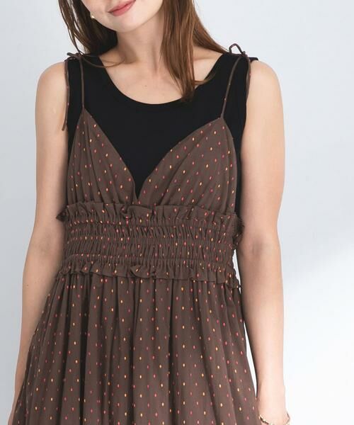 Sonny Label / サニーレーベル ワンピース | コットンドビーシャーリングキャミワンピース | 詳細1