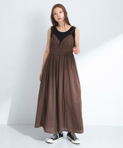 Sonny Label / サニーレーベル ワンピース | コットンドビーシャーリングキャミワンピース | 詳細4