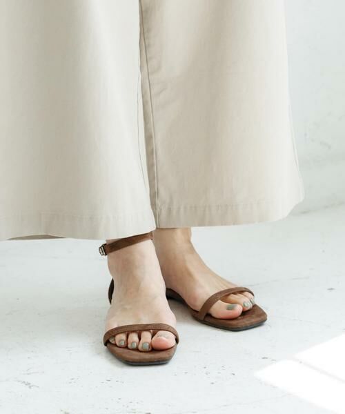 Sonny Label/サニーレーベル フェイクスウェードサンダル ベージュ系その他 M