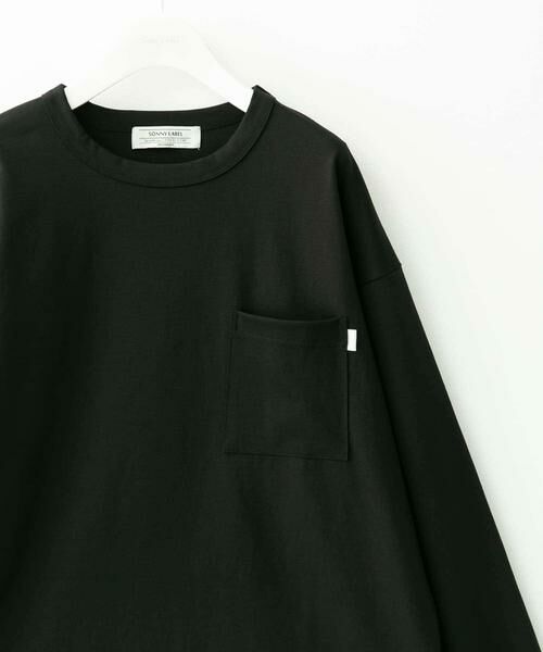 Sonny Label/サニーレーベル ポンチポケット付ロングスリーブTシャツ ブラック M Sonny Label/サニーレーベル ポンチポケット付ロングスリーブTシャツ ブラック M
