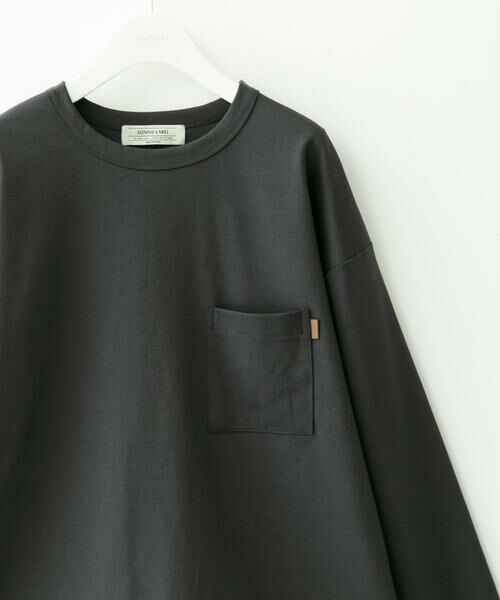 Sonny Label/サニーレーベル ポンチポケット付ロングスリーブTシャツ チャコールグレー XL