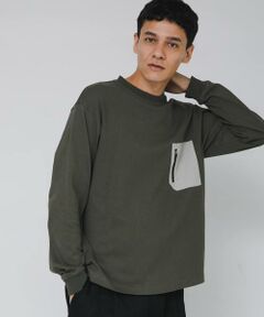 Sonny Label / サニーレーベル Tシャツ | ヘビーウェイトナイロン布帛ポケットロングスリーブTシャツ