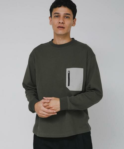 Sonny Label / サニーレーベル Tシャツ | ヘビーウェイトナイロン布帛ポケットロングスリーブTシャツ | 詳細1