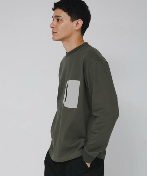 Sonny Label / サニーレーベル Tシャツ | ヘビーウェイトナイロン布帛ポケットロングスリーブTシャツ | 詳細2