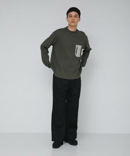 Sonny Label / サニーレーベル Tシャツ | ヘビーウェイトナイロン布帛ポケットロングスリーブTシャツ | 詳細5