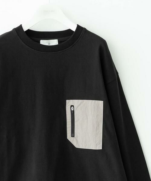 Sonny Label/サニーレーベル ヘビーウェイトナイロン布帛ポケットロングスリーブTシャツ ブラック L Sonny Label/サニーレーベル ヘビーウェイトナイロン布帛ポケットロングスリーブTシャツ ブラック L