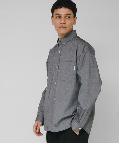 Sonny Label/サニーレーベル 抗菌オックスボタンダウンオーバーシャツ グレー M