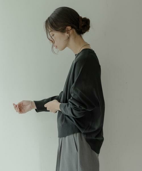 Sonny Label/サニーレーベル アンチピリングコクーンフォルムニット ブラック FREE Sonny Label/サニーレーベル アンチピリングコクーンフォルムニット ブラック FREE