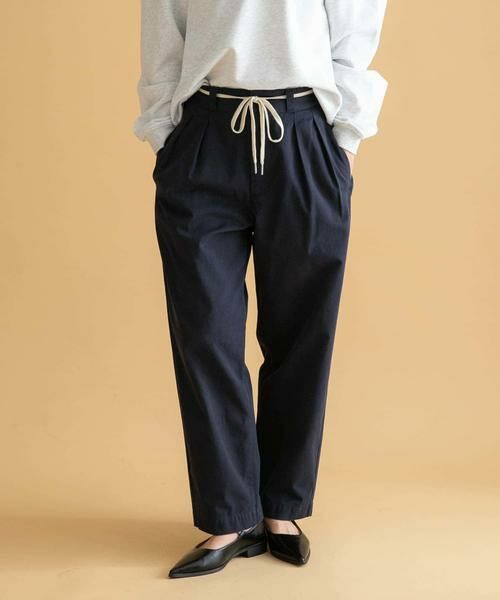 Sonny Label/サニーレーベル 3/2WORKS ツータックチノパンツ ネイビー L Sonny Label/サニーレーベル 3/2WORKS ツータックチノパンツ ネイビー L