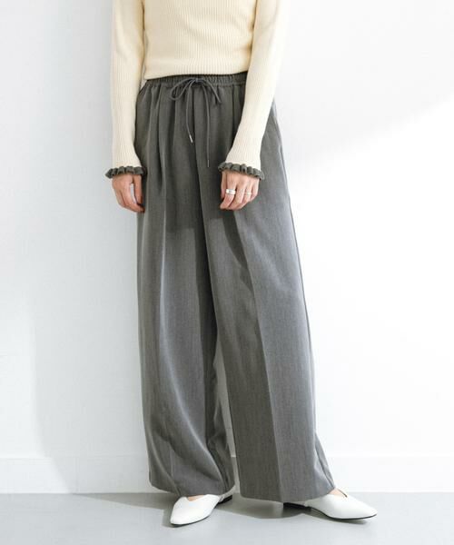 Sonny Label/サニーレーベル タックワイドイージーパンツ グレー 36 Sonny Label/サニーレーベル タックワイドイージーパンツ グレー 36