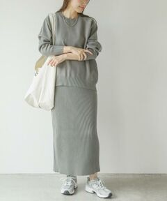 Sonny Label / サニーレーベル ワンピース | 『WEB限定』スウェットライクニット×スカートセットアップ