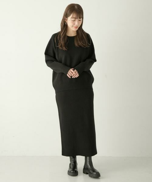 Sonny Label / サニーレーベル ワンピース | 『WEB限定』スウェットライクニット×スカートセットアップ | 詳細5