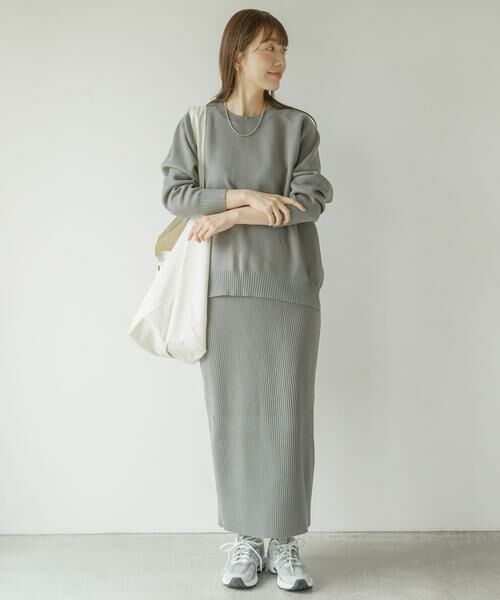 Sonny Label / サニーレーベル ワンピース | 『WEB限定』スウェットライクニット×スカートセットアップ | 詳細11