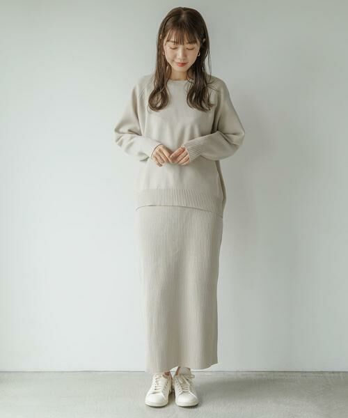 Sonny Label/サニーレーベル 『WEB限定』スウェットライクニット×スカートセットアップ ベージュ系その他 FREE Sonny Label/サニーレーベル 『WEB限定』スウェットライクニット×スカートセットアップ ベージュ系その他 FREE