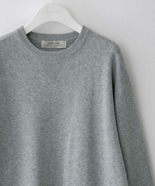 Sonny Label/サニーレーベル スウェットライクニットプルオーバー グレー L Sonny Label/サニーレーベル スウェットライクニットプルオーバー グレー L
