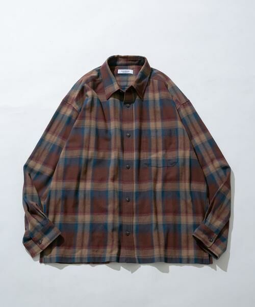 Sonny Label/サニーレーベル リラックスフィットチェックレギュラーシャツ ブラウン系その他 L Sonny Label/サニーレーベル リラックスフィットチェックレギュラーシャツ ブラウン系その他 L