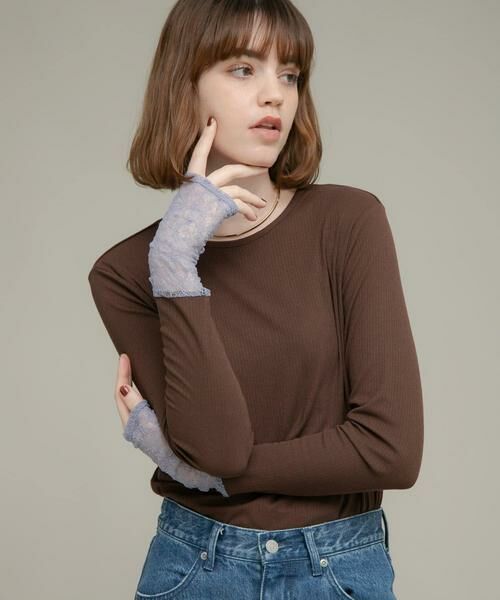 Sonny Label / サニーレーベル Tシャツ | 『WEB限定』レーススリーブレイヤードロングTシャツ | 詳細4